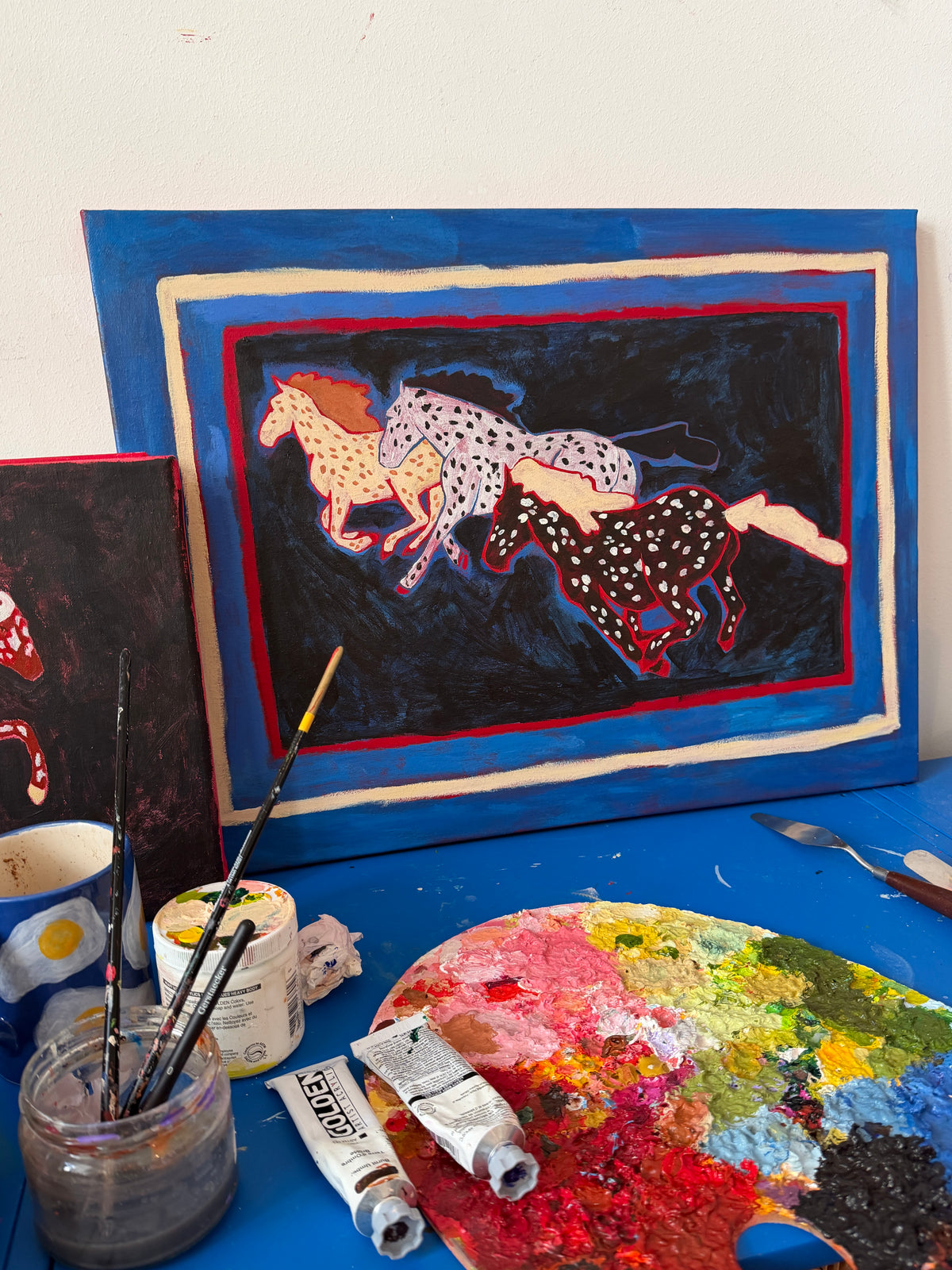and we were running far away | Original Painting
