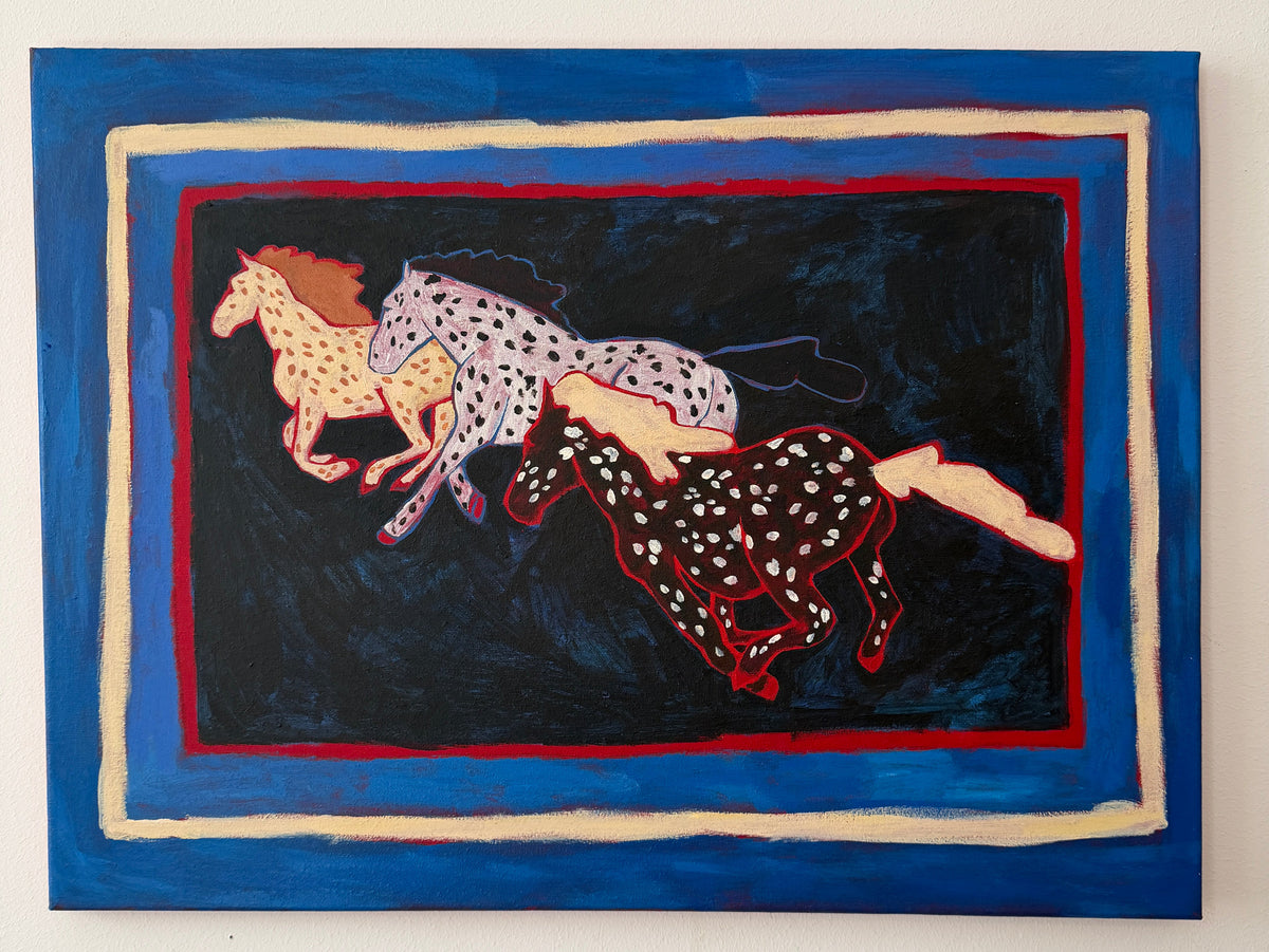 and we were running far away | Original Painting