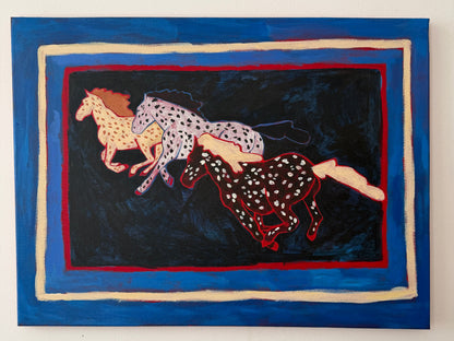 and we were running far away | Original Painting