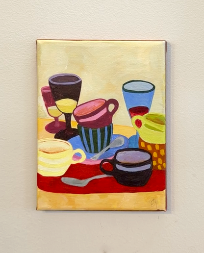 there are people to love and dishes to do | Original Painting